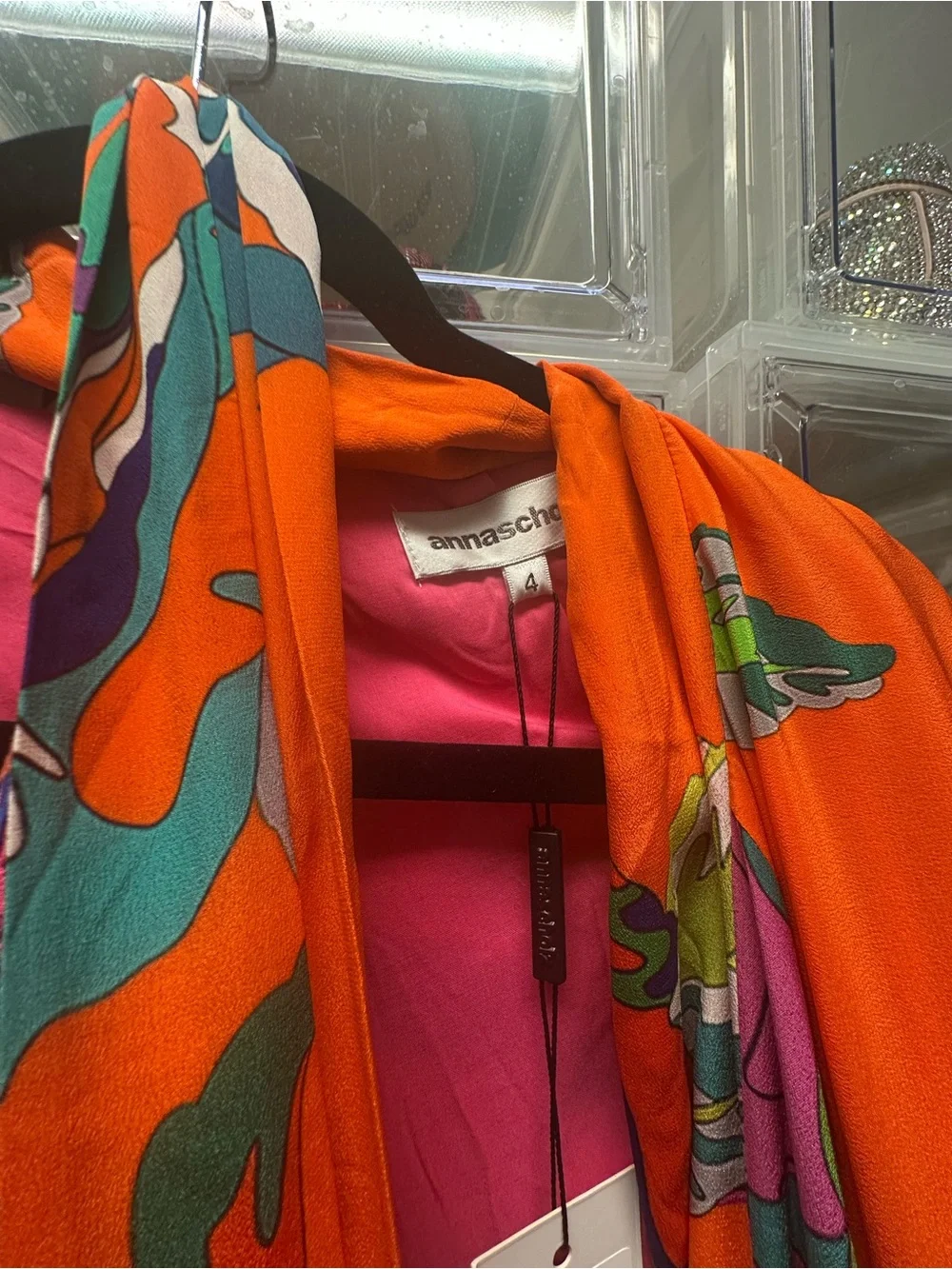 Anna Scholz Orange/Pink Kimono robe and gown